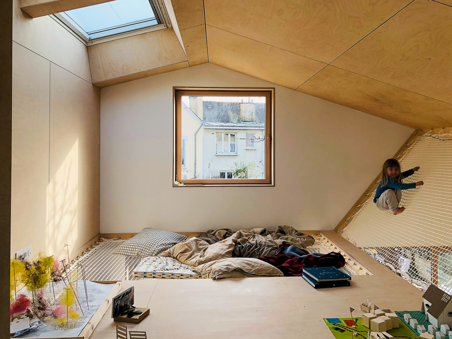 KOBAN architectes_Guillaume Lenfant architecte_Extension maison EM_filet_mezzanine_Jean Jouvenet 7